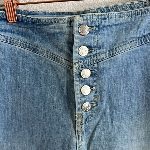 Free People We The Free Tex Slim High Rise Button Fly Jean 28 - Picture 6 of 8
